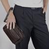 Meigardass Clutch Second Genuine Popular Clutch Large Capacity Men's Bag, Bag, Leather, Bag, Simple, Lightweight, (Brown)