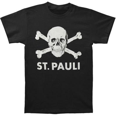 Men's FC St. Pauli Skull Tee T-Shirt Mens Womens Tees Top Black