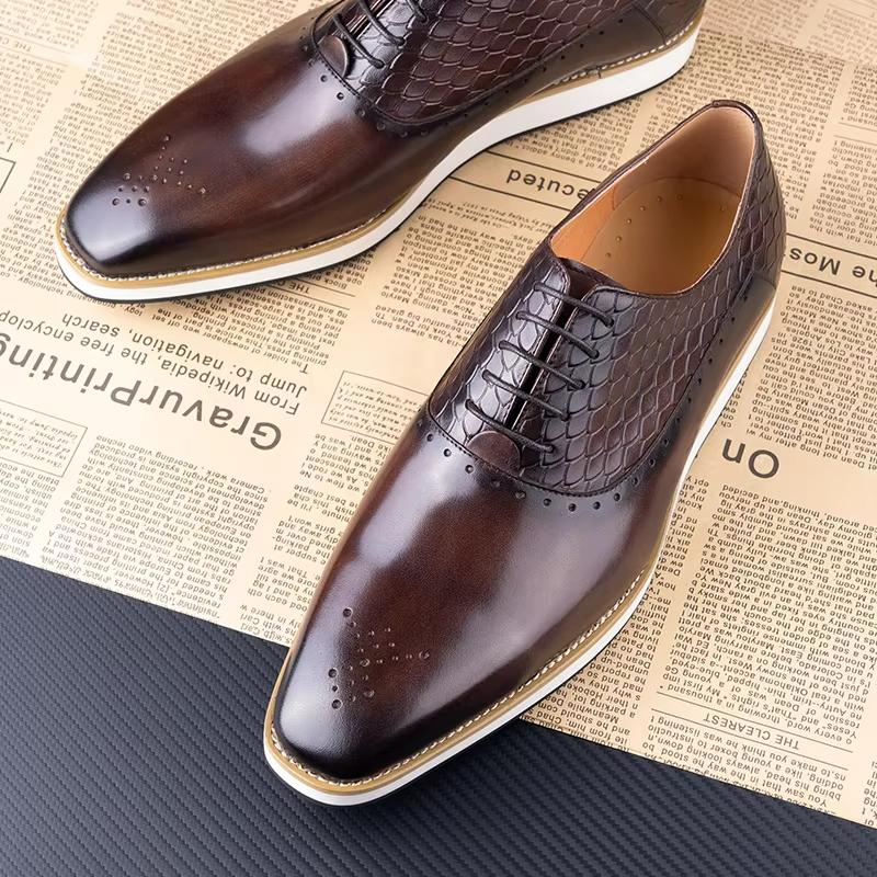 Fashion Leather Men Shoes Formal Business Comfortable Lace Up Leisure Shoes Casual EVA Rubber Bottom Fashion Sneaker Oxfords Man Shoes