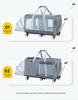 Two-Compartment Large Capacity Pet Trolley with Portable Cat Bag & Detachable Dog Bed