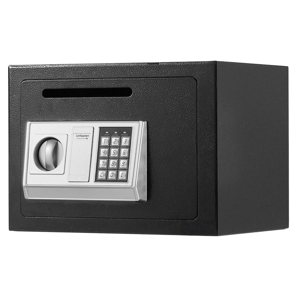 0.6 Cubic Feet Drop Safe, Drop Slot Safe Box with Password and Turn Knob, Heavy Duty Compact Cash Depository Box with a Front Lock Slot for Cash, Bank