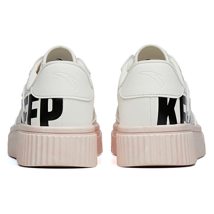 Anta Lifestyle Series Durable Non-Slip Low-Top Skate Shoes Women Sneakers White 122138066-1