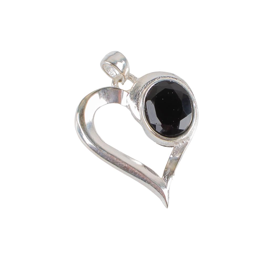 Black Onyx Gemstone 925 Sterling Silver Jewelry Fashionable Pendant For Women's CP-5-15