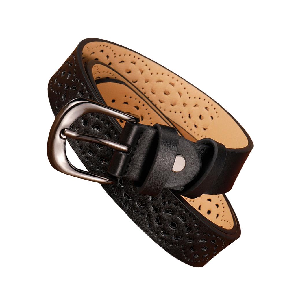 Hollows Flower Print Belt Elegant Fashionable Waistband Retros Styles Women Belt for Casual Wear