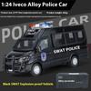 1:Maßstab 24 IVECO Polizei Legierung Auto Diecast Metallmodell Ton & Licht Rückzugspielzeug Innendekorationen Kinderspielzeug Geschenke Doiplay