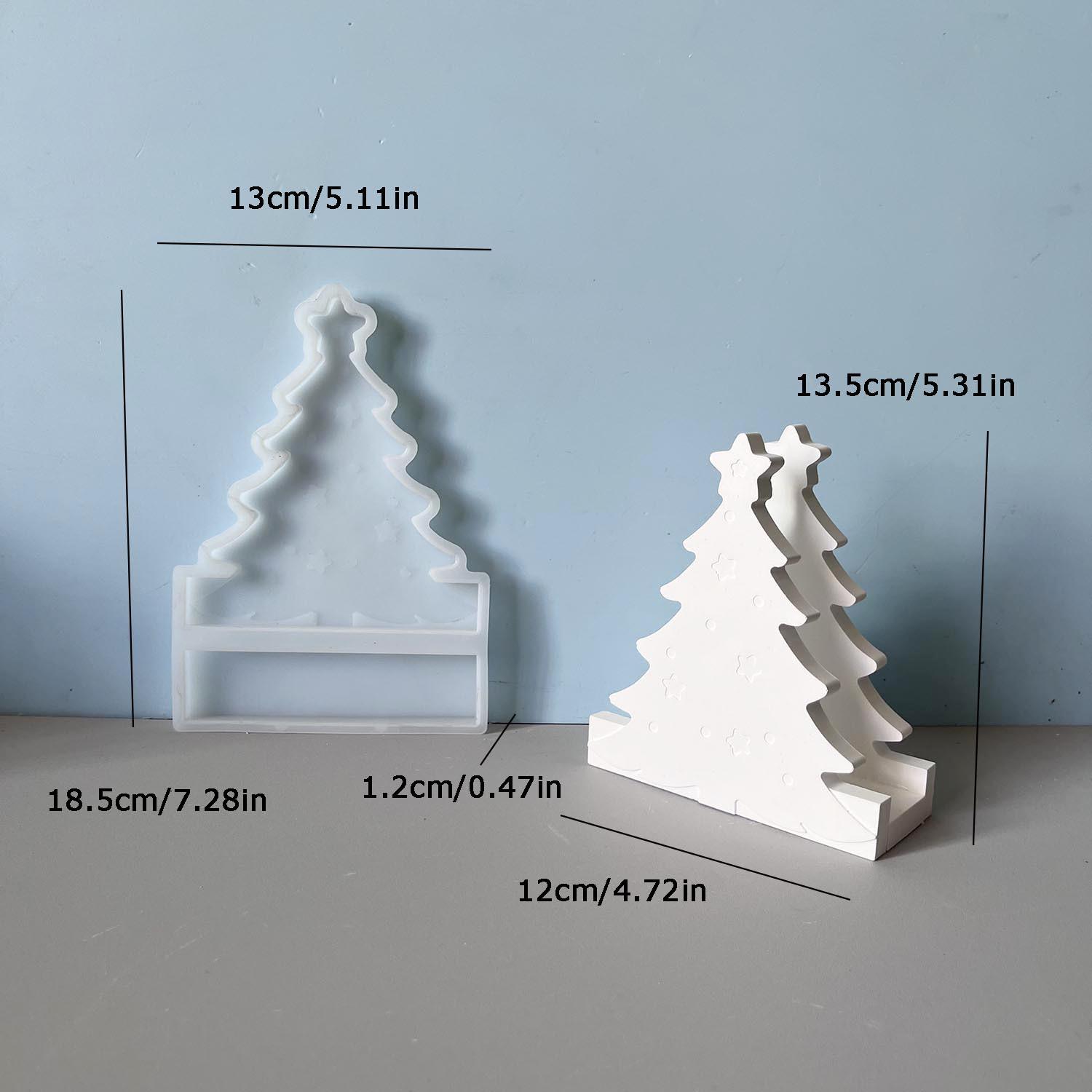 

Gypsum Drip Mould Versatile Prayer Holder Mold Christmas Tree Mold Holiday-Themed Christmas Tissue Box Mould For Living Room