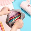 Kawaii Plush Pencil Case Cute Pen Box Large Capacity for Girls Student Storage Bag School Office Supplies Stationery Gift