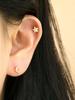 Minimalpiercing 14K Chubby Moon Star Piercing Earrings