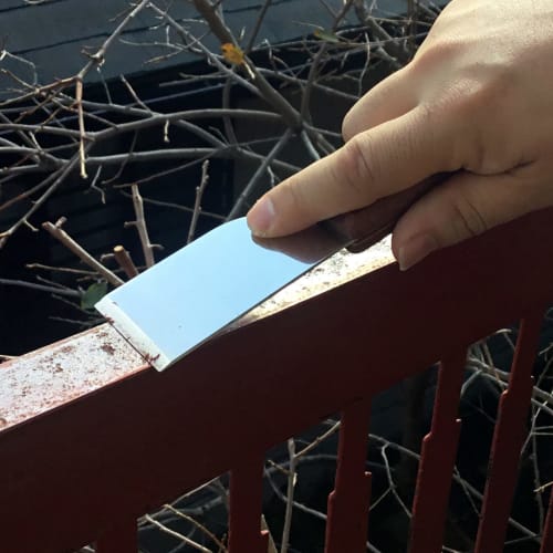 Handy Crown Wooden Handle Leather Scraper 45mm