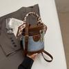 Niche bag women's 2025 new spring fashion high-end messenger bag portable cylinder bag shoulder bucket bag