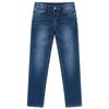 NVG·YOUNG Men's Blue Washed Straight-Leg Denim Jeans