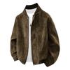 New Men's Trendy Hong Kong Style PU Leather Jacket - Versatile Lapel, Loose Fit, Douyin Hot Item, Casual Fashion.