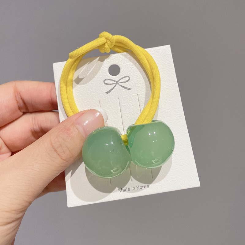 2025 Spring Summer New Colorful Ball Jelly Hair Ties, Cute Elastic Bands for Girls,  Sweet Versatile Hair Accessories for Kids