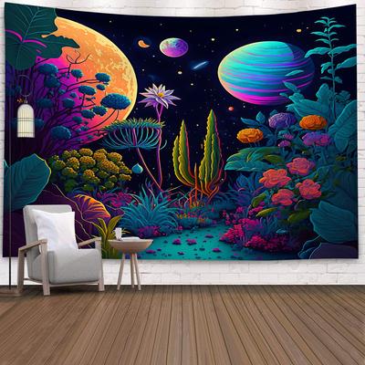 Creative Landscape Wall Tapestry for Bedroom, Dormitory, Bedside Background Fabric Wall Fabric Wallpaper Mural, Fabric Tapestry