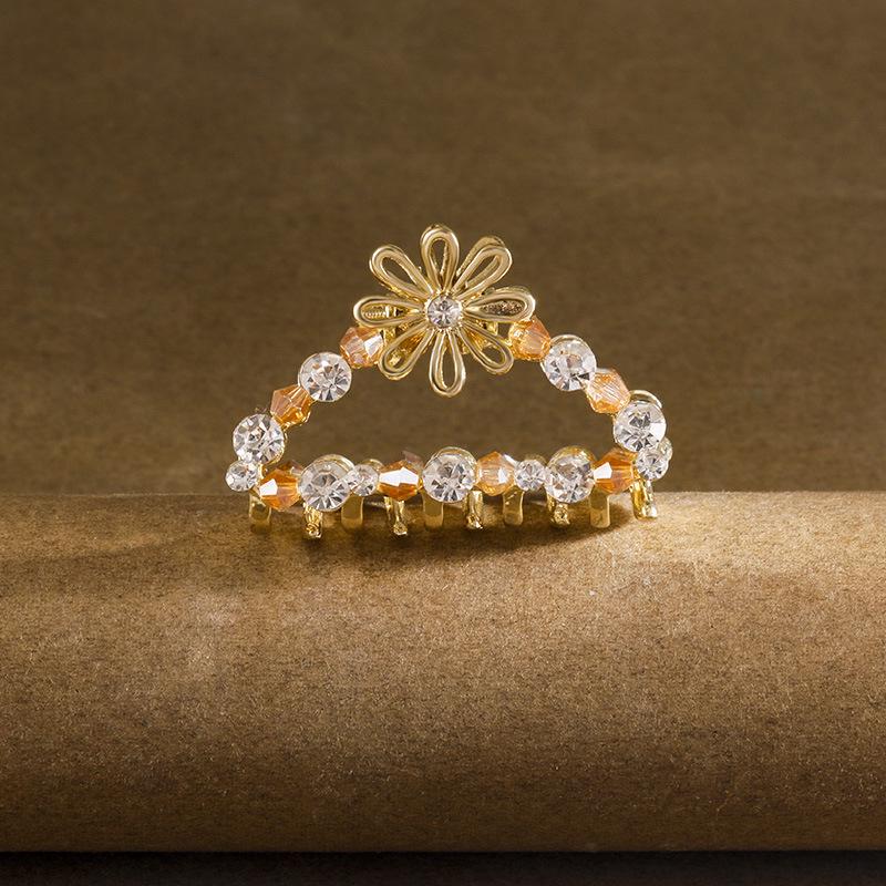 Hollow Crystal Rhinestone Hair Claw Clip for Women - Medium Size, Elegant Hair Accessory