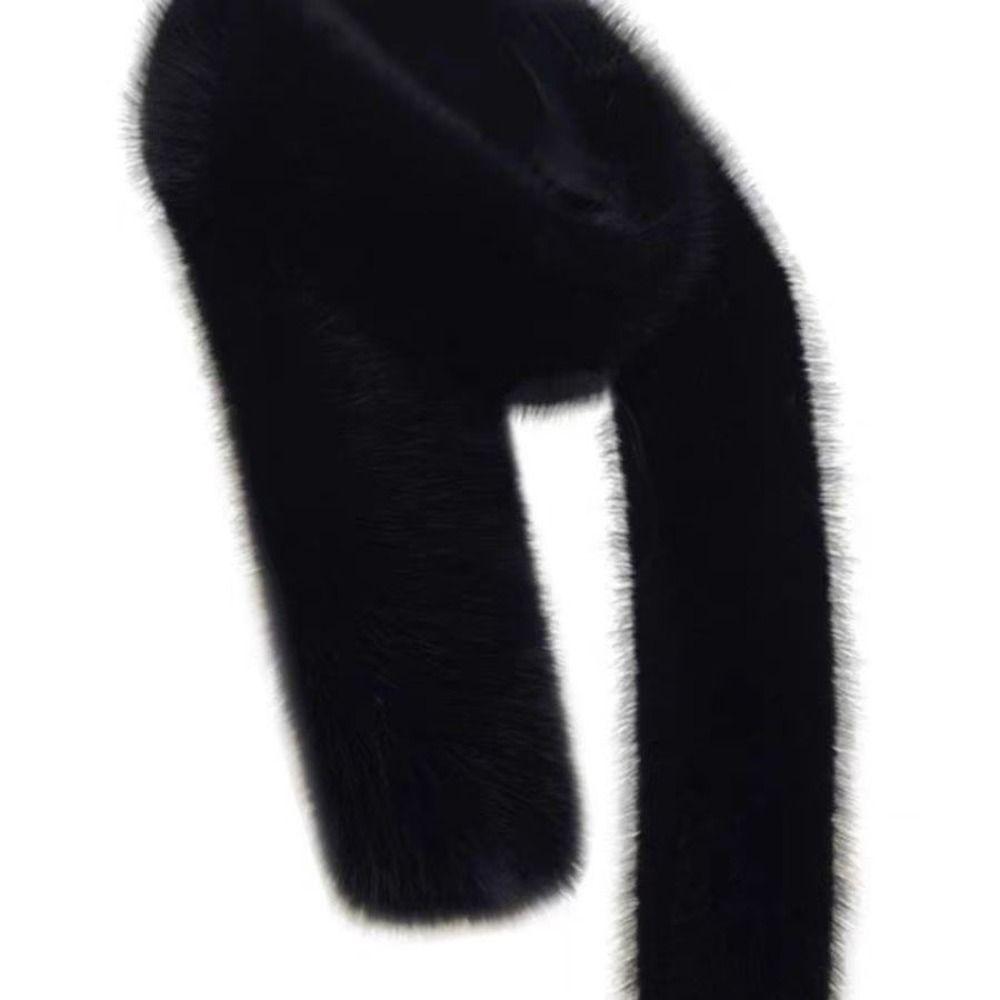 Soft Plush Winter Fluffy Scarf 180cm Long Strip Scarf Fashionable Fake Fur Long Scarf  Party