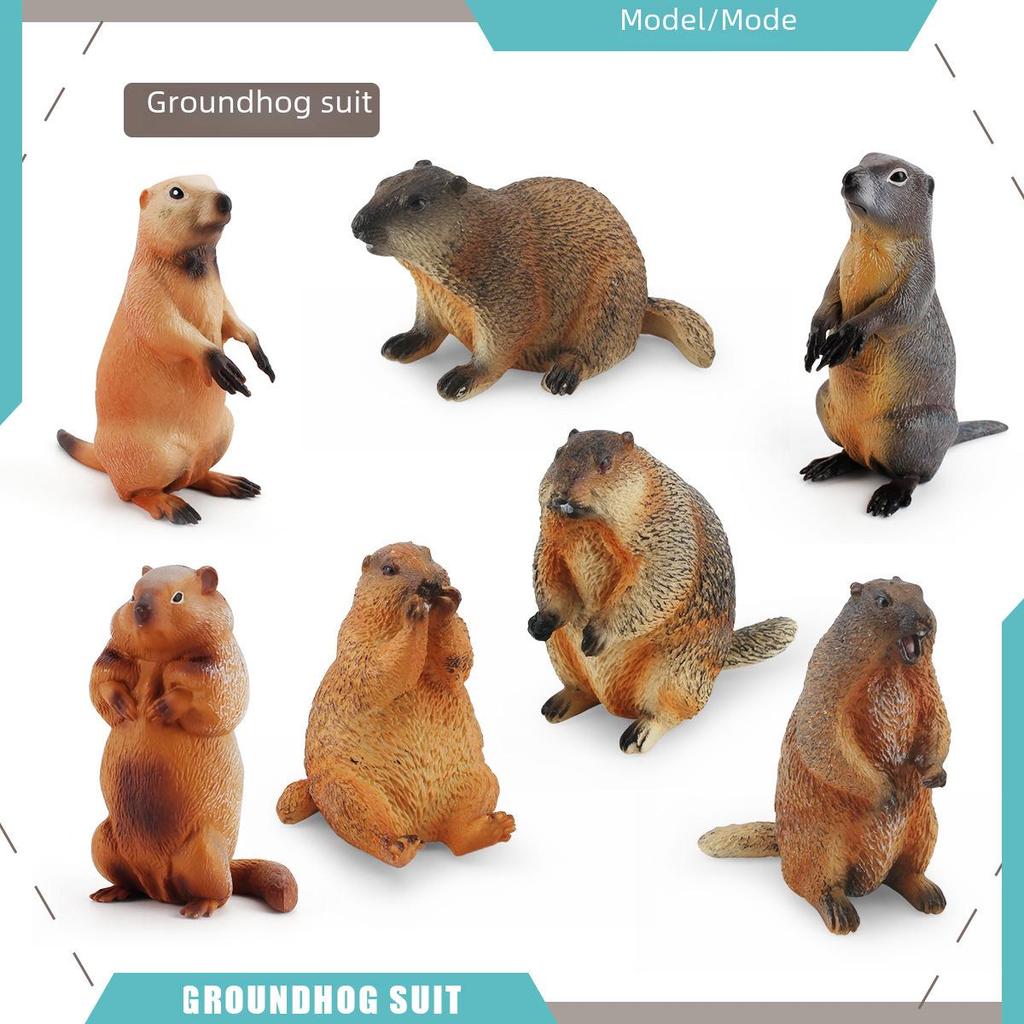 Wild Animal Models: Handmade Groundhog, Squirrel, and Chipmunk Forest Ornaments
