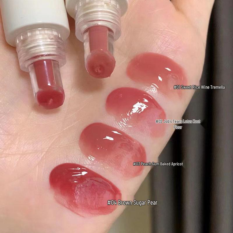 Kekemood Hydrating Tinted Lip Gloss – Moisturizing, Plumping Glass Lip Balm with Mirror Finish