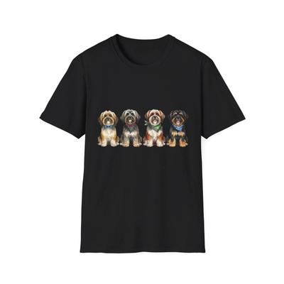 Collezione Cani Acquerello Cani Carini Maglietta Nera Grafica per Amanti dei Cani T-Shirt