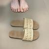 Ethnic style hollow cool slippers women's summer beach slippers 2025 new one-word drag niche
