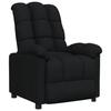 Fauteuil inclinable - MAISON EXCLUSIVE - Noir tissu - Manuel 3 positions - Cadre bois &amp; métal - Accoudoirs rembourrés