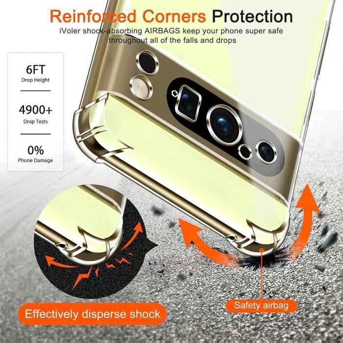 Stötsäkert skal - E.F.CONNECTION - för Goole Pixel 8 Pro - Förstärkt skydd - Midnattsgrön snodd - Flexibel