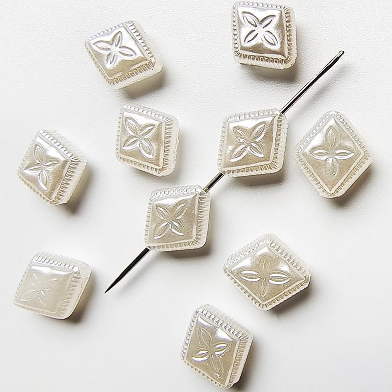 ABS Imitation Pearl High Gloss Rhombus Beads for DIY Jewelry