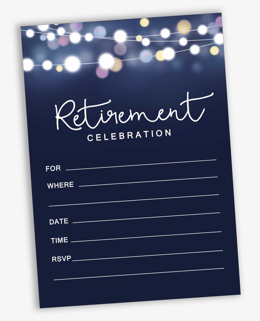 Inkdotpot Pack Of 30, Join Us Invitations With Envelopes, Retirement Party Celebration Invite Cards Fill-In Style Party Supplies 5 X 7 Inches