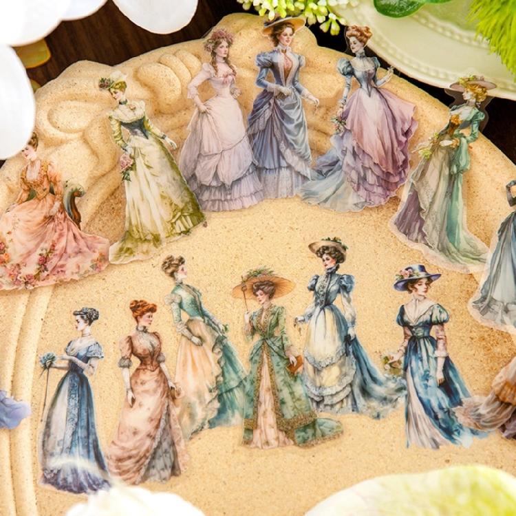 1 Sheet Handbook Sticker Set, Scrapbooking Decorative Sticker Adhesive Sticker for Luggage Glass Planners Notebook