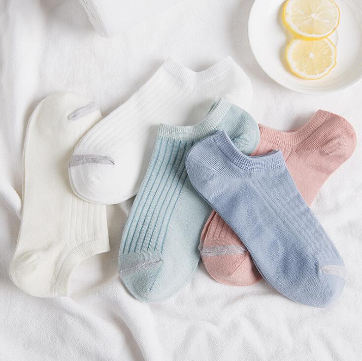 5 Pairs/Lot Women Girls Fashion Casual Vintage Cotton Socks Summer Ankle Socks
