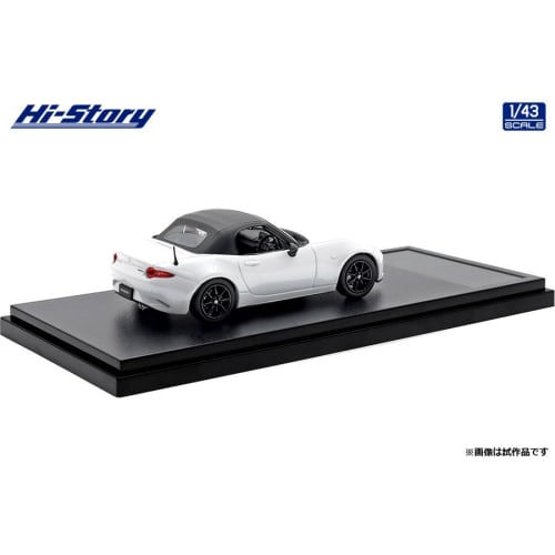 Hi Story 1/43 Scale Mazda Roadster S Special Package (2022) Snowflake White Pearl Mica Finished Product