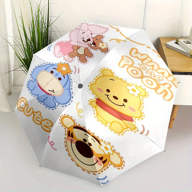 

Winnie the Pooh,Cute Automatic folding umbrella, 8 ribs portable foldable design, best choice for business and going out, birthday, Hallowee