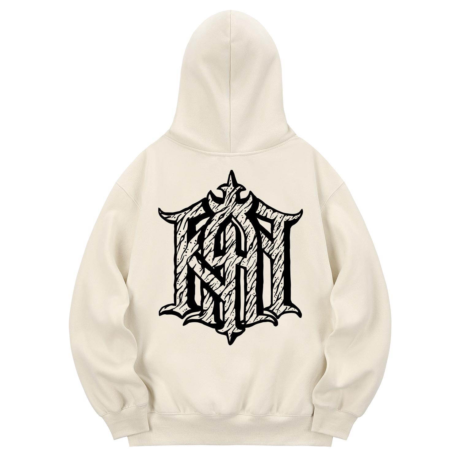Khan 6312 Khc0177 Old Khan Fleece-Lined Hoodie Cream L