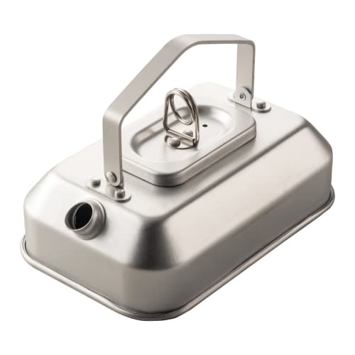 BUNDOK Aluminum Kettle L, Outdoor Use, BD-915, Lightweight, 600ml, Silver, Approx. W120 x L183 x H65mm (H125mm with Handle Raised)