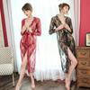 Plus-size Sexy and Romantic Underwear, Lace Long Dress, Transparent Pajamas