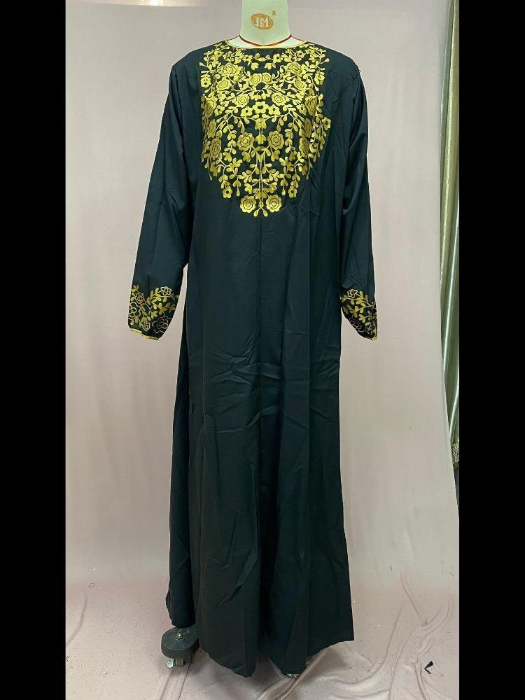 Spring Casual Ethnic Style Long Dress European American Inspired Print Middle Eastern