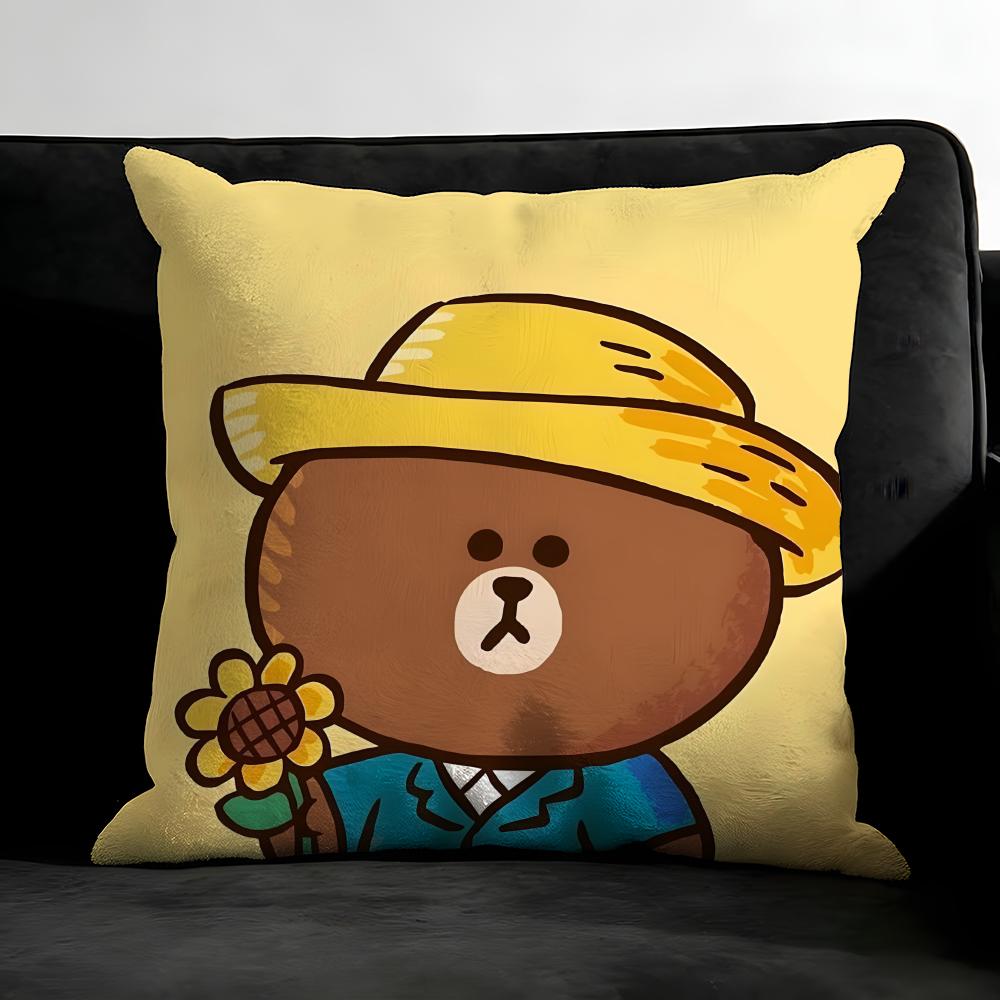 BBEOWN Cartoon Cushion Cover Pillowcase Ultra Soft Skin Friendly Fabric Cloud Like Comfort Concealed Zipper