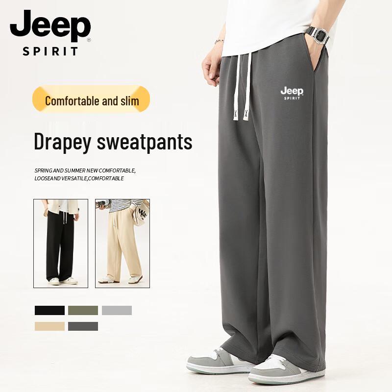 JEEP SPIRIT Men's 220G Heavyweight Casual Straight-Leg Pants