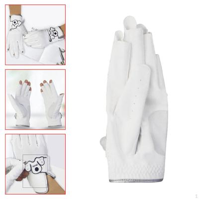 1 paar vingerloze golfhandschoenen wanten ademend zacht lichtgewicht golfer dames handschoen voor