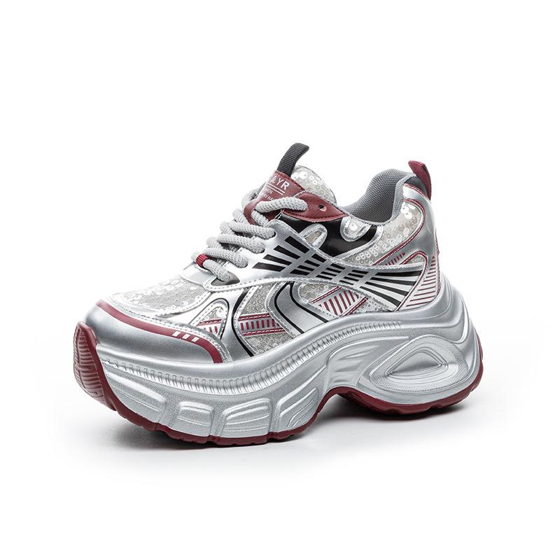 Inner Heightening Platform Dad Shoes Women's Summer 2025 New Fashion Versatile Soft-soled Muffin Sports and Leisure Women's Shoes