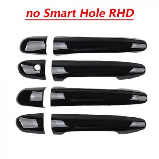 8Pcs Glossy Piano Black Car Door Handle Cover Trim For Mazda 2 Demio 3 5 Premacy