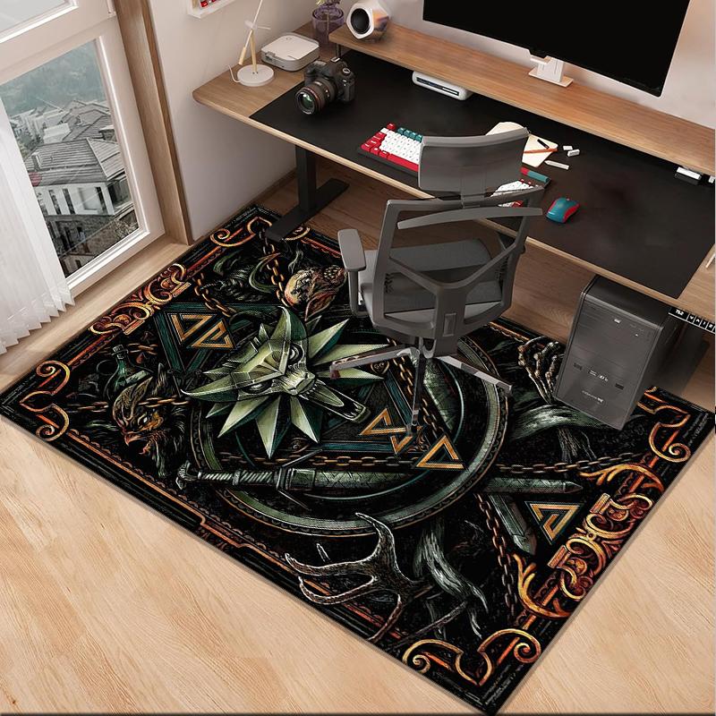wizard dragon Office Rug Chair Mat, Game Carpet, Suitable for Front Door, Bedroom, Living Room, Desk, Holiday Gift