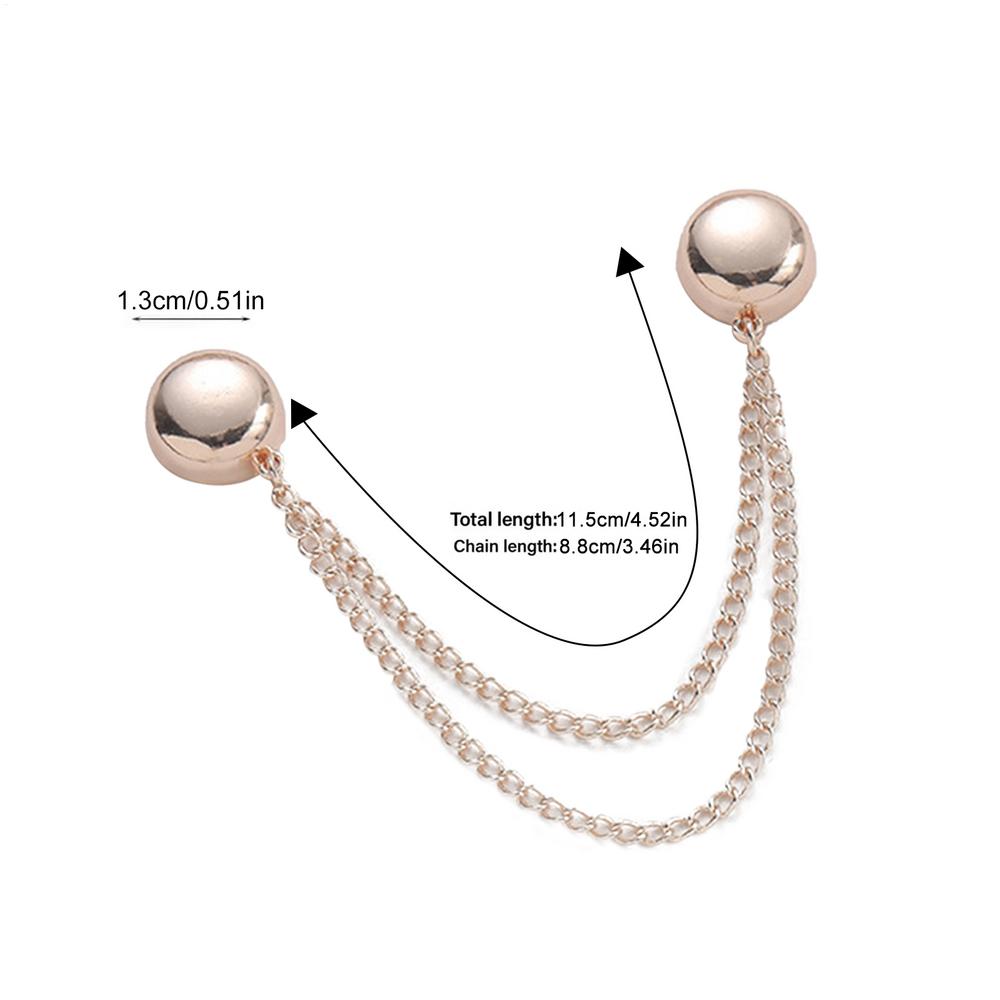 

Multi-Function Magnetic Clothing Clip With Chain Alloy Buttons Clip Clothes Scarf Trouser Legs Cuff Fixing Magnet Pin Accessorie розового золота