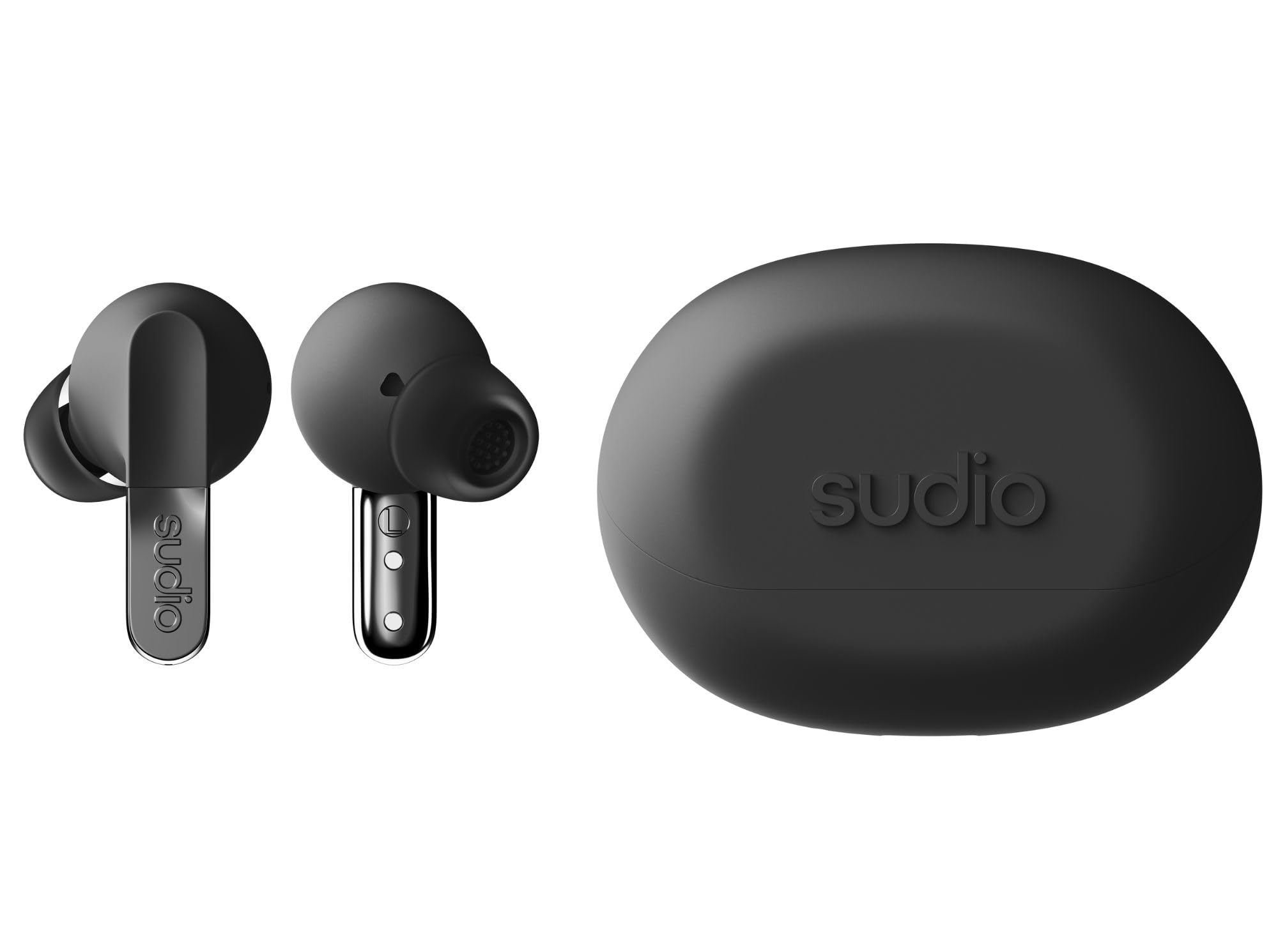 

SUDIO N3 Pro (Черный титан) Беспроводные внутриканальные наушники (Bluetooth 5.4 с микрофоном Совместим с iOS и Android Водонепроницаемый IPX4) Шум АШП
