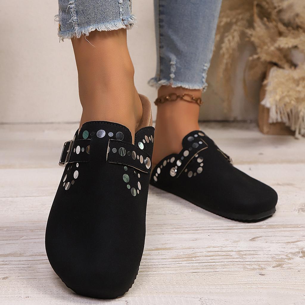Faux Leather Cork Footbed Clogs for Women Memory Foam Arch Support Platform Slippers Women's Slip-ons Mules Potato Shoes Vegan Suede Clogs Sandals