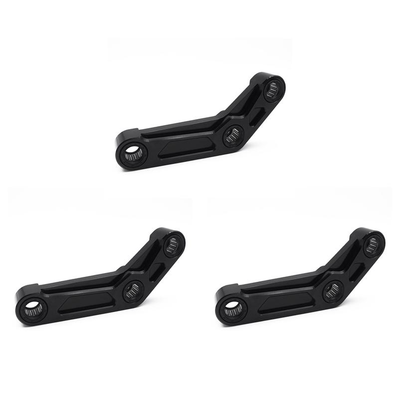 3X Motorrad Hinterradaufhängung Dämpfer Verbindungsstück Für YAMAHA MT07 FZ07 2014-2025 XSR700 YZF R7 Tieferlegungslenker Kit Schwarz-A99D