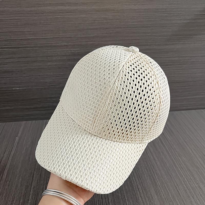 New Outdoor Casual Mesh Baseball Cap Simple Thin Breathable Summer Sun Hat for Women Men