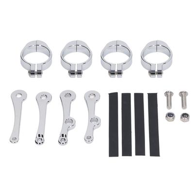 Motorcycle Headlight Mounting Bracket 39 To 41mm Bright Silver Surface CNC Processing Replacement For Suzuki