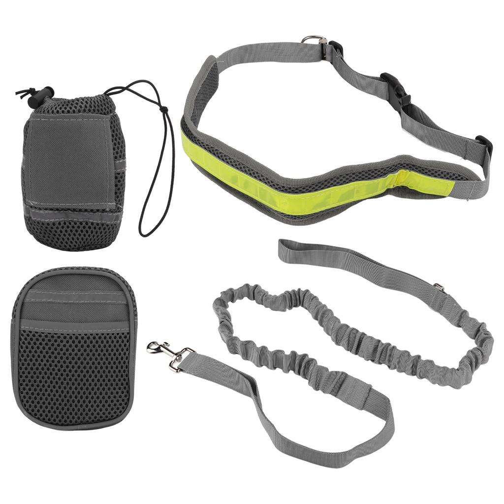 Dog  ing Waist Pack Leash   Reflective Elastic Hands   Dog Leash for Running Walking Hiking