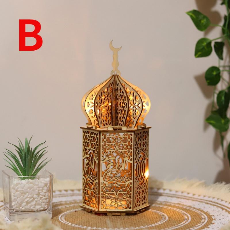 Ramadan Lamp LED Lights Decoration Muslim Party Lighting DIY Eid Mubarak Ramadan Lamp Room Decoration(no Battery)